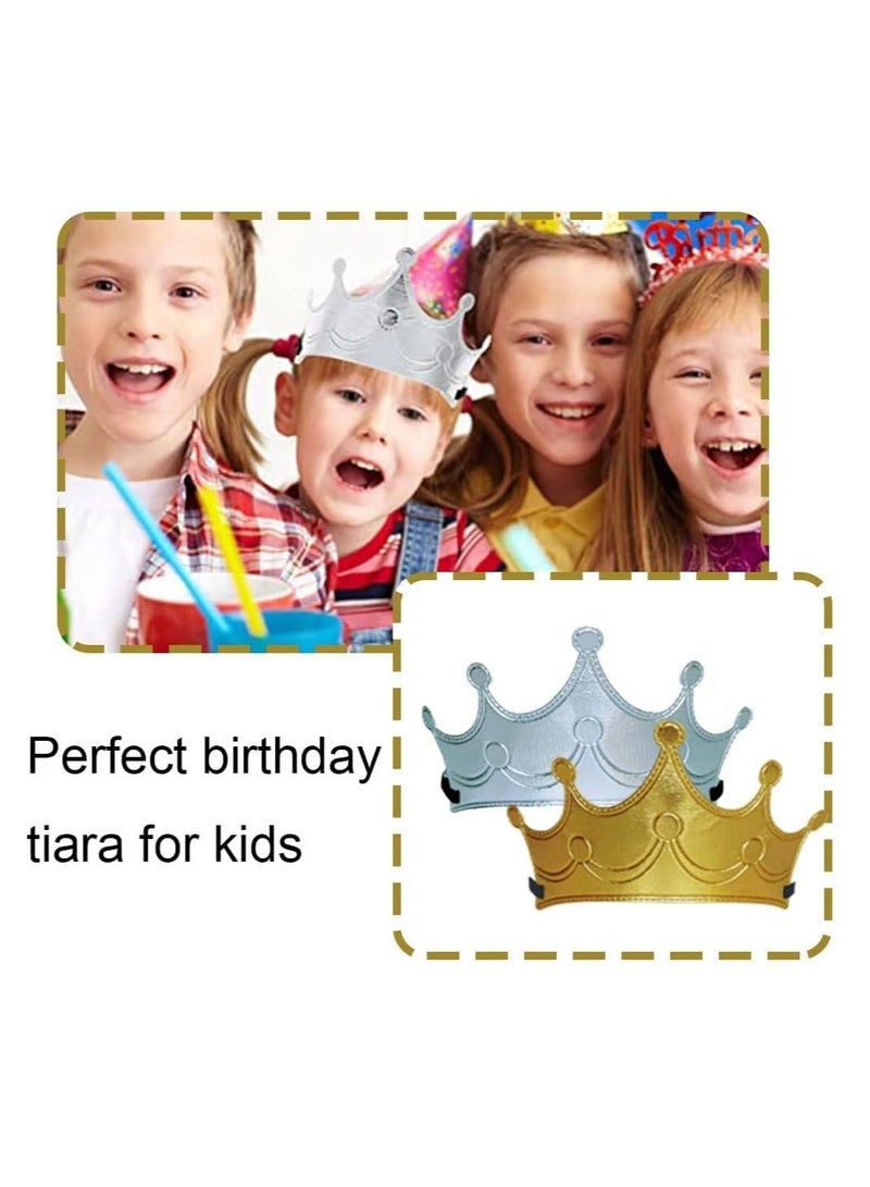 Captaintech 4 Pcs Birthday Crown Reusable Party Hats, Creative Crown Birthday Hat Crowns Birthday Decorations for Kids Adults Party and Celebration - Image 3