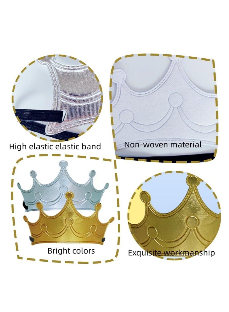 Captaintech 4 Pcs Birthday Crown Reusable Party Hats, Creative Crown Birthday Hat Crowns Birthday Decorations for Kids Adults Party and Celebration - Image 4