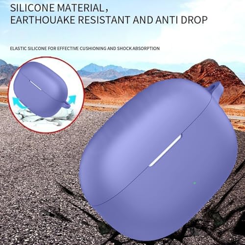 Cocoonkart Soft Silicone Case Cover for Realme Buds T200 Lite | T200x -Aurora Purple - Image 5