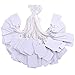 Brothersbox Brothersbox 500 Pieces White Tags with String Marking Strung Tags writable Tags Display Label for Product Jewelry  - Image 2
