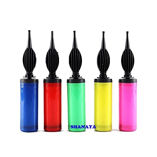 SHANAYA Combo Pack Of 2 Balloon Pumps Hand Held Inflator Air Pump For Balloons Multicolor 2 Way Dual Action - Image 2