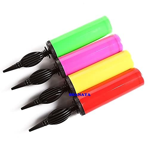 SHANAYA Combo Pack Of 2 Balloon Pumps Hand Held Inflator Air Pump For Balloons Multicolor 2 Way Dual Action - Image 3