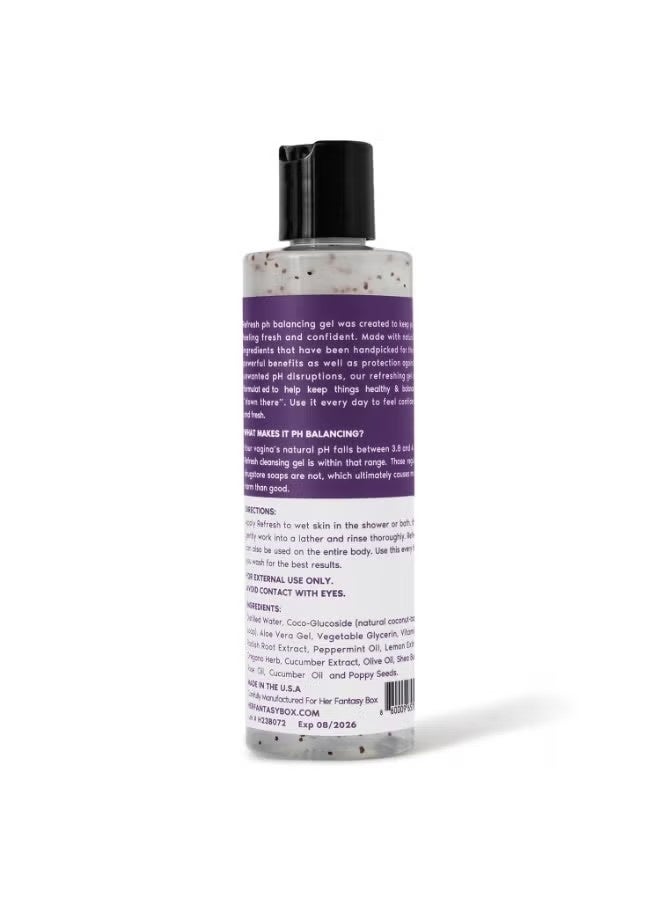Her Fantasy Box Refresh pH Balancing Shower Gel - Natural Feminine Hygiene Solution for Gentle Cleansing, Odor Control, and Skin Nourishment - pH-Balanced Formula for All Skin Types (8 oz) - Image 1
