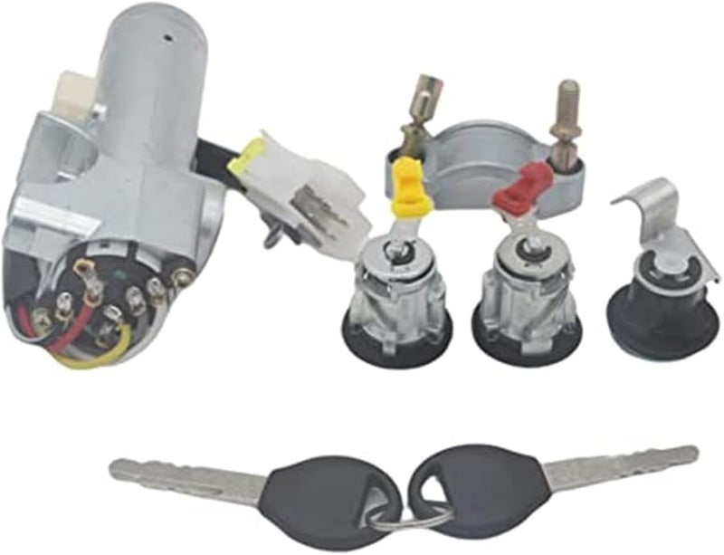 مجموعة كاملة من أسطوانات قفل الأبواب ومفتاح الإشعال لسيارة نيسان داتسون 720 نافارا D22 - Image 5