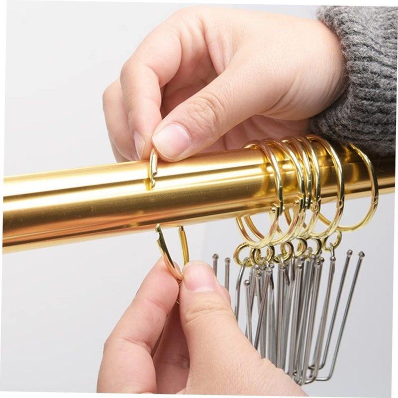Golden Openable Curtain Rings Drapery Accessories For Easy Hanging - Image 5