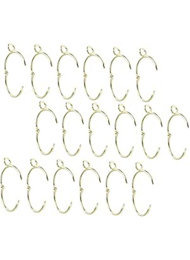 Golden Openable Curtain Rings Drapery Accessories For Easy Hanging - Image 1