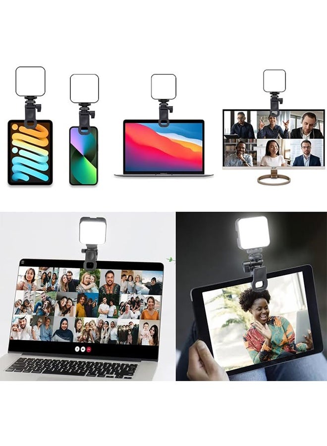 KANGLI Adjustable LED Video Light with 3 Colors Computer Light for Meeting Video Light, Multi-Angle Splicable Multi-Functional Pocket Fill Light LED Selfie Light with Clips - Image 3