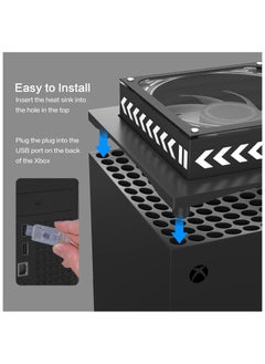 SYOSI Cooling Fan LED for X Xbox Series, Cooling Fan for Xbox Series X with LED RGB Light, USB Powered and Remote Control or App Control, Various Colorful LED Lights, Low Noise, Xbox Series X  - Image 4