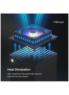 SYOSI Cooling Fan LED for X Xbox Series, Cooling Fan for Xbox Series X with LED RGB Light, USB Powered and Remote Control or App Control, Various Colorful LED Lights, Low Noise, Xbox Series X  - Image 2
