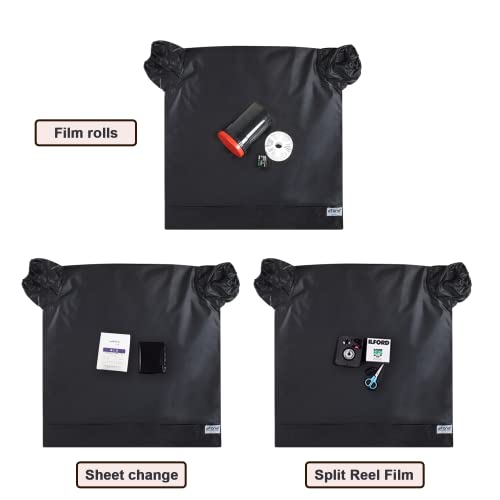 eTone Darkroom Equipment eTone Film Changing Bag Camera Dedicated Film Developing Darkroom Zipper Bag Double Layer Load Photography 22X22.8'' Photography Accessories (M) - Image 4