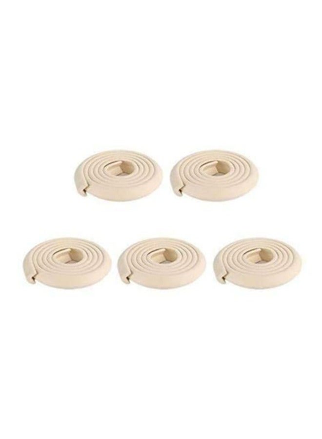 Dubkart 5 Piece L Shape Baby Safety Table Edge Corner Protector Guard Cushion Anti-collision Strip Bumper Strip 2 M Beige  - Image 1