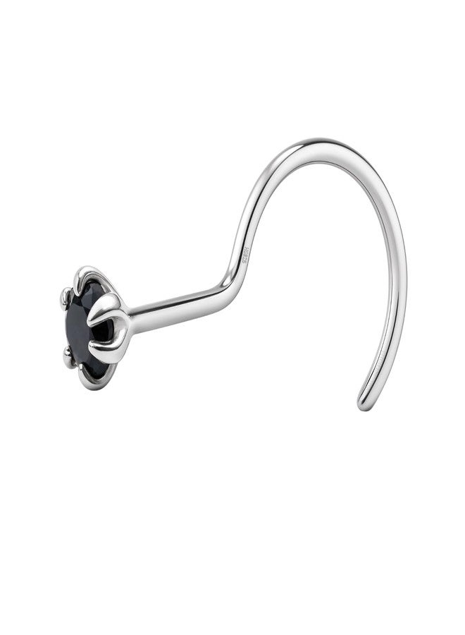 HighSpark 92.5 Sterling Silver Nose Pin for Women | Simple & Elegant Nose Piercing for Women & Girls | Lovely Gift - Image 1
