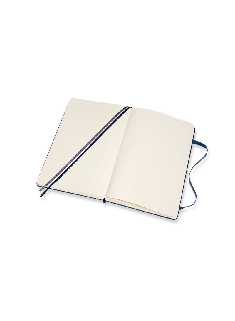MOLESKINE Large Notebook Plain Pages Sapphire Blue Soft Cover 192 Pages - Image 3