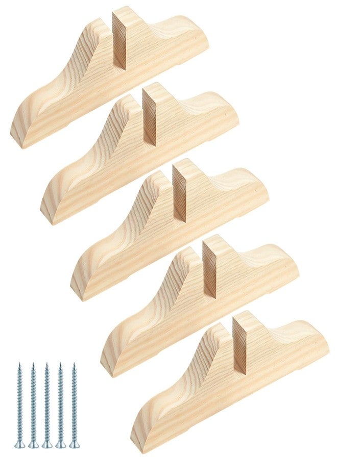 مجموعة أومستار المكونة من 5 قطع من حوامل فواصل الغرف القابلة للطي، حوامل شاشات الخصوصية الخشبية، قواعد دعم فواصل المكاتب مع فتحات، تتضمن مسامير لسهولة التجميع، مثالية للمنزل والمكتب (خشب) - Image 2