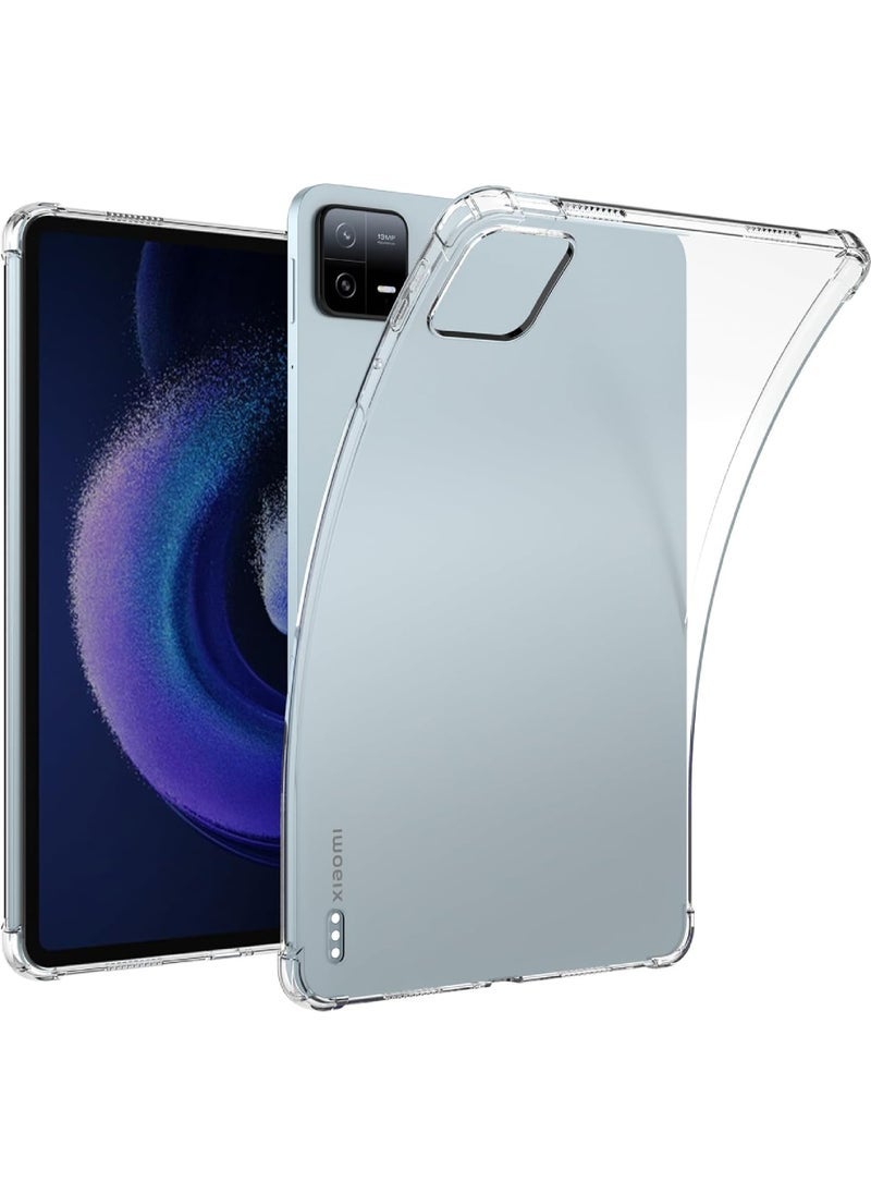 Captaintech Soft Clear TPU Case for Xiaomi Pad 6/Xiaomi Pad 6 Pro 11 inch Tablet 2023 Lightweight Full Protection Air-Corners Shockproof Dropproof Cover - Image 1