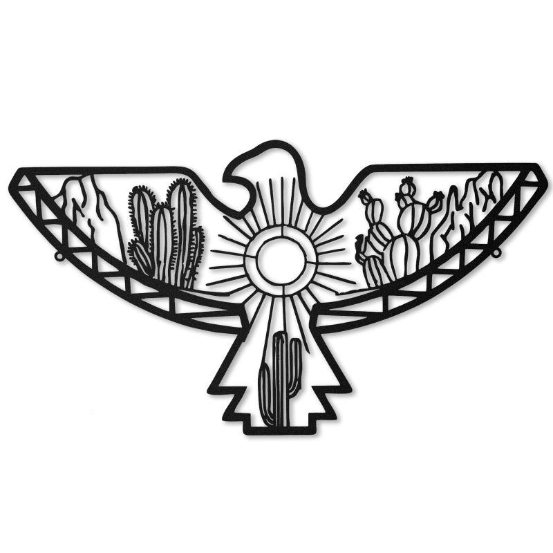 Lounsweer Lounsweer Aztec Metal Eagle Wall Decor Southwestern Wall Art Farmhouse Metal Framed Eagle Western Home Decor for Bedroom Living RoomBlack 