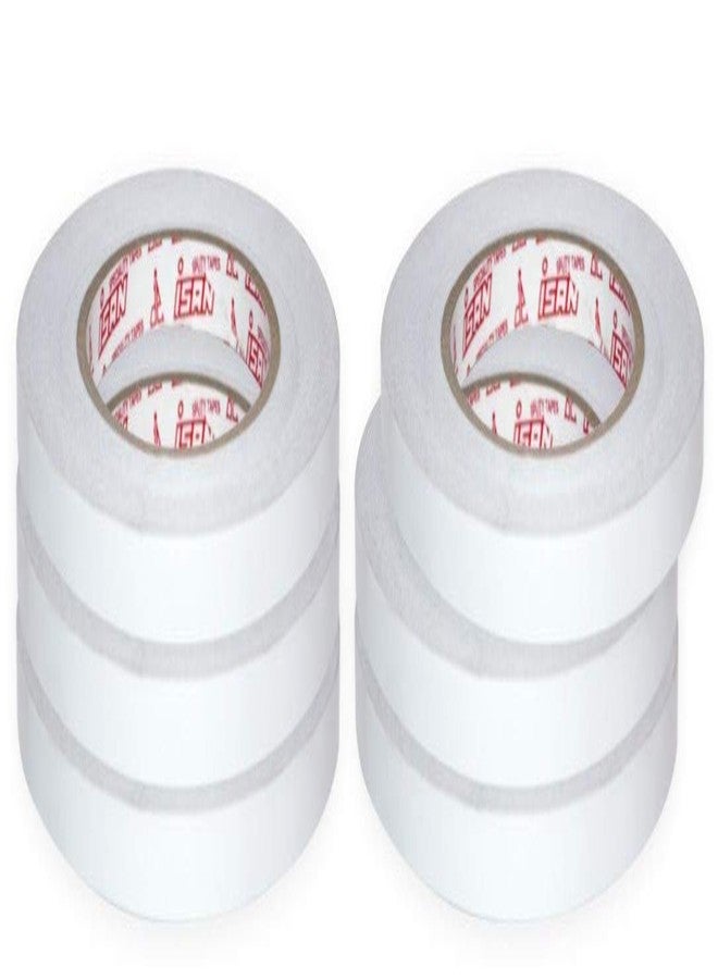 ISAN Duoble Side Tissue Tape Width 12mm (1/2" Approx) X Length 50 Meters (6 Pcs Set) for Crafting, Scrapbooking, Gift Wrapping, DIY projects - Image 1