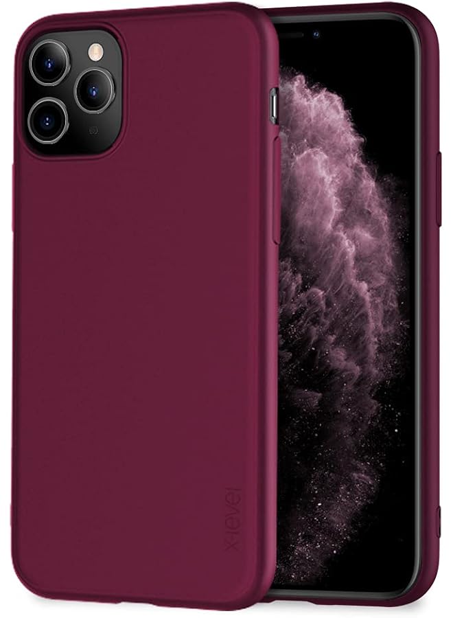 إكس ليفيل جراب هاتف iPhone 11 Pro Max رفيع للغاية من مادة TPU الناعمة ذات السطح غير اللامع جراب هاتف خفيف الوزن وواقي خلفي كامل للنساء متوافق مع iPhone 11 Pro Max مقاس 6.5 بوصة إصدار 2019 - Image 1