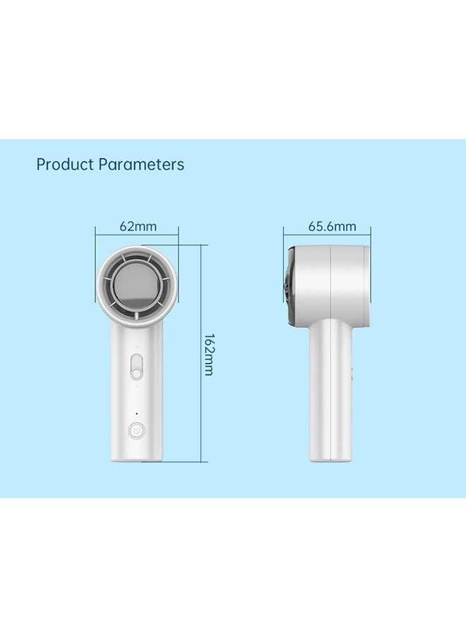 TodyJeyHo Handheld turbofan [4H maximum battery life] Mini portable, 2000mAh USB rechargeable personal, battery powered small pocket fan, suitable for travel/outdoor/home/office - white - Image 3