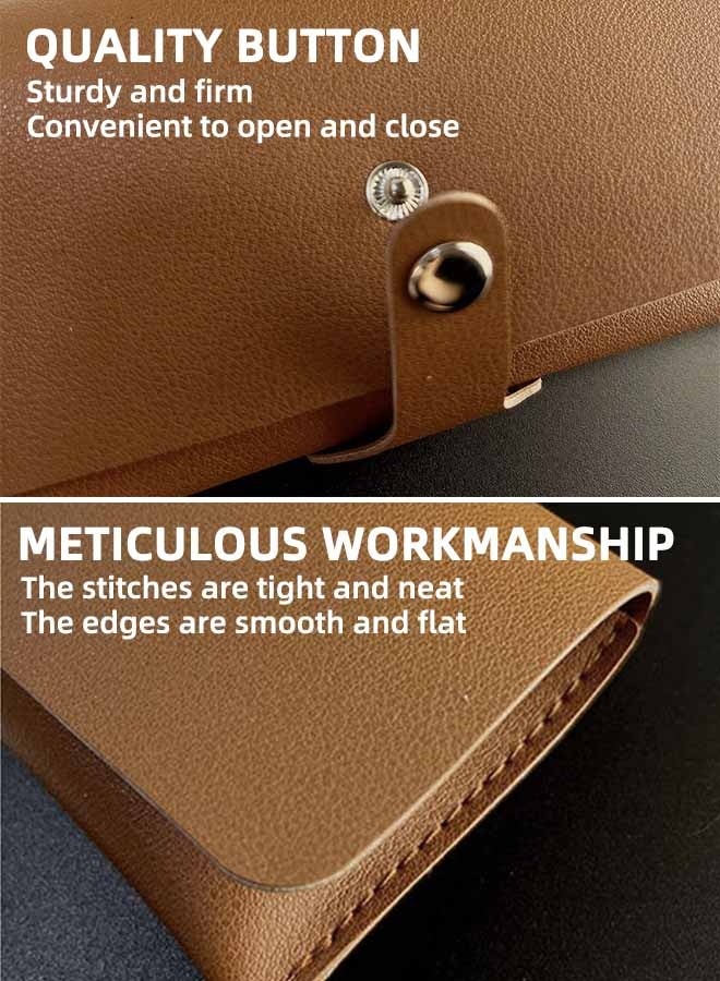 VOLITION Sunglasses Case, Leather Eyeglass Case, Reading Glasses Cover, Unisex Retro Eyeglasses Storage Box, Brown. - Image 5
