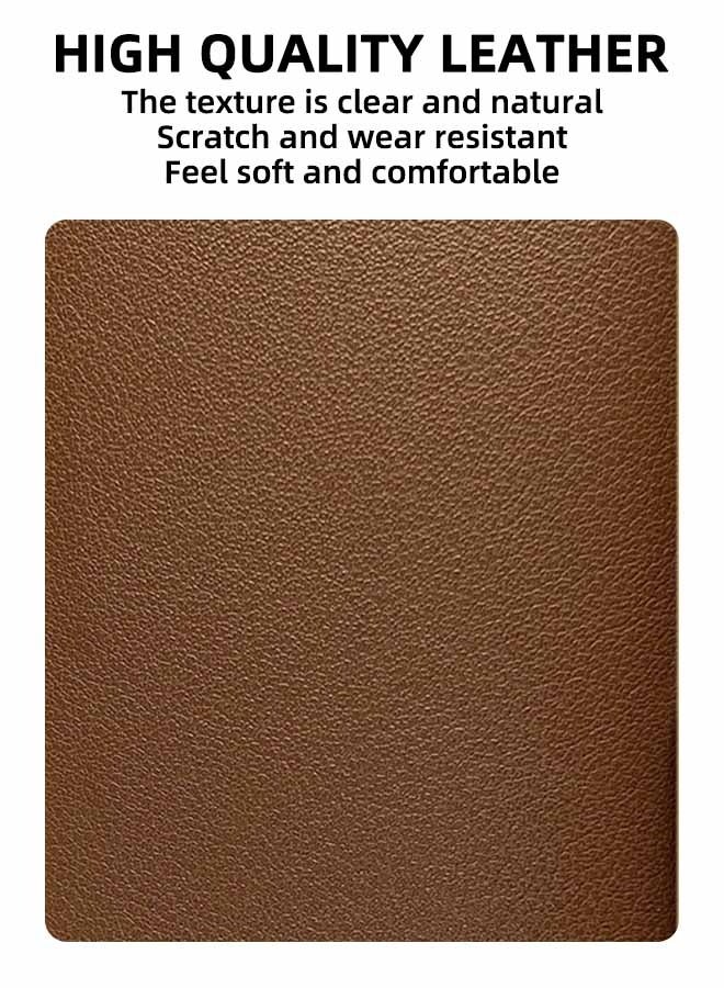 VOLITION Sunglasses Case, Leather Eyeglass Case, Reading Glasses Cover, Unisex Retro Eyeglasses Storage Box, Brown. - Image 4