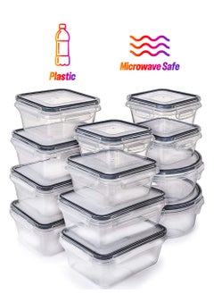 Arabest 12PCS Airtight Meal Prep Container Set with Locking Lids, Multiple Use Plastic Food Storage Containers, Stackable Kitchen Organizer Boxes, Bpa Free and Microwave Freezer Dishwasher Safe  - Image 1