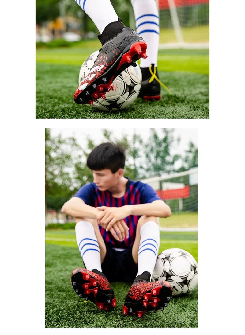 Soccer Shoes,New high-Top Non-Slip Football Shoes For Kids Lightweight Teenagers Adults - Image 5