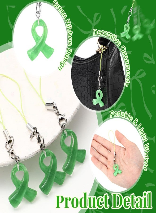 Ecation 48 Set Mental Health Awareness Items for Veterans Military Green Ribbon Keychain with Mental Health Card for Social Charity Public Event - Image 3