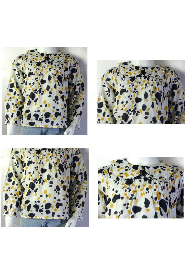 شلــــتر صناعة تركية فاخرة؛ بلوزة بنات بأكمام طويلة من مجموعة شلـــر 35675 - Image 1