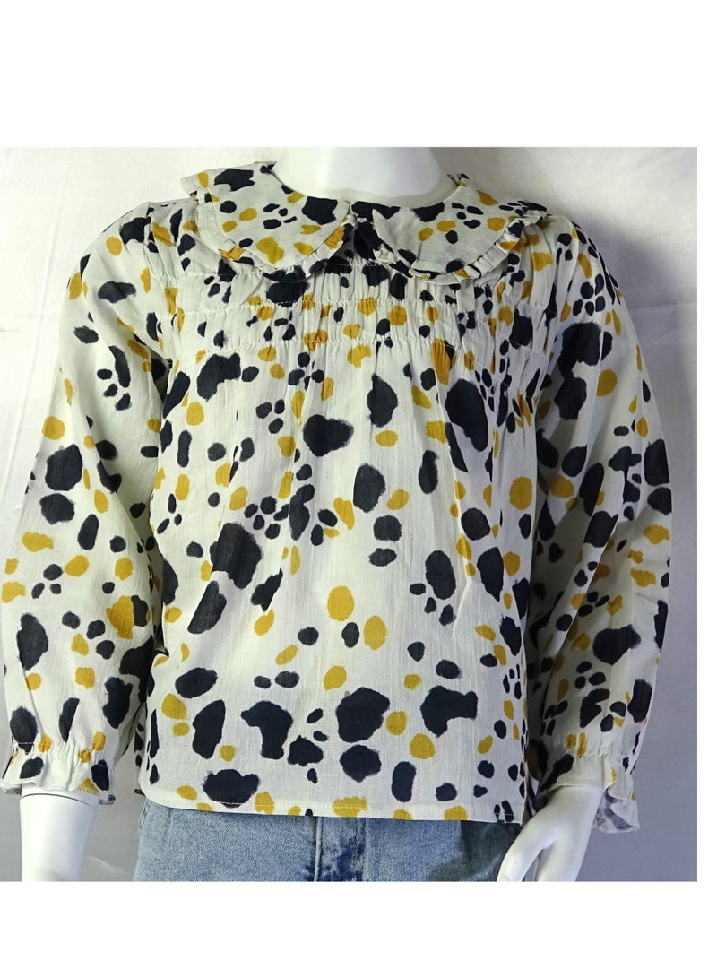 شلــــتر صناعة تركية فاخرة؛ بلوزة بنات بأكمام طويلة من مجموعة شلـــر 35675 - Image 2