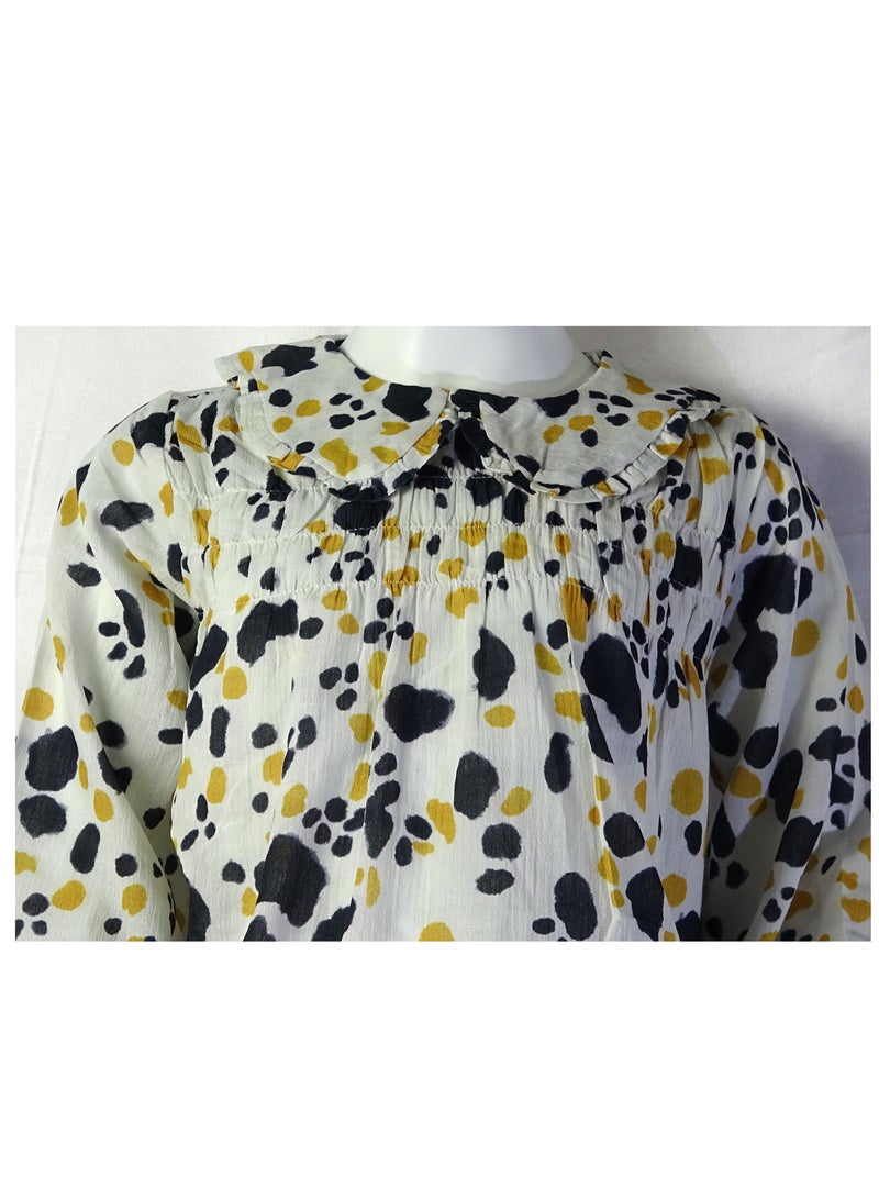 شلــــتر صناعة تركية فاخرة؛ بلوزة بنات بأكمام طويلة من مجموعة شلـــر 35675 - Image 3