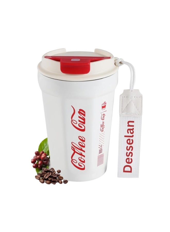 Desselan Travel Coffee Mug – 390ML Insulated, Leak-Proof, Vacuum Double-Layer Cup with Lid & Portable - Image 1