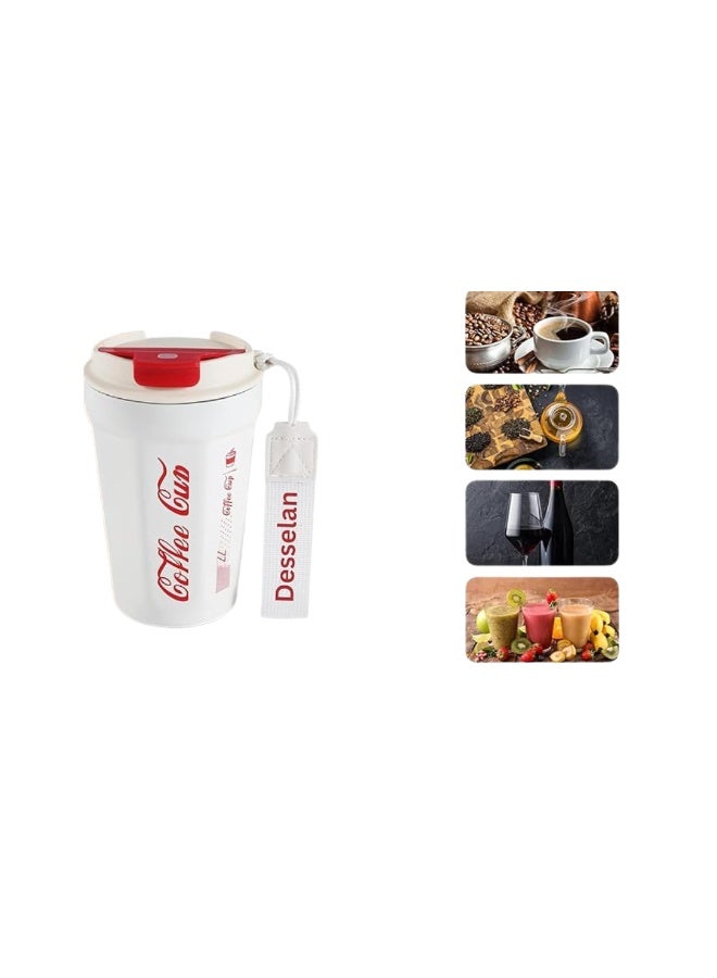 Desselan Travel Coffee Mug – 390ML Insulated, Leak-Proof, Vacuum Double-Layer Cup with Lid & Portable - Image 2