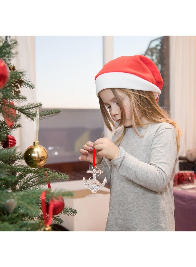 وا هوم زينة عيد الميلاد البحرية المعدنية من WaaHome، زينة شجرة عيد الميلاد التذكارية على شكل مرساة بحرية، زينة عيد الميلاد على شكل مرساة شاطئية ساحلية، هدايا للأطفال والأولاد والرجال والنساء - Image 3