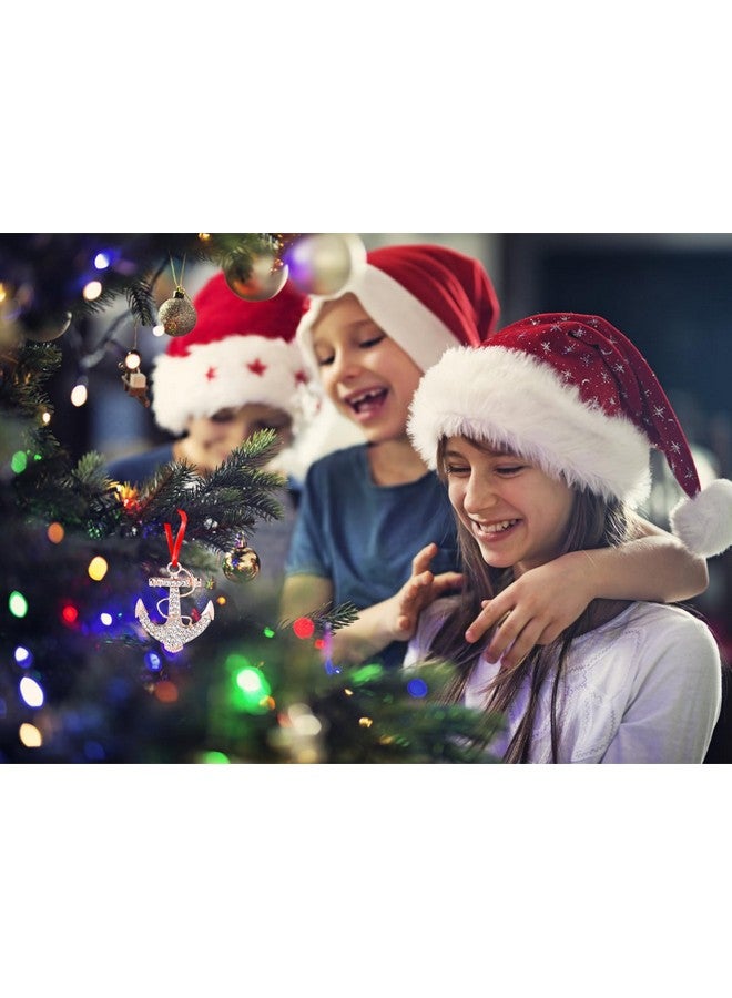 وا هوم زينة عيد الميلاد البحرية المعدنية من WaaHome، زينة شجرة عيد الميلاد التذكارية على شكل مرساة بحرية، زينة عيد الميلاد على شكل مرساة شاطئية ساحلية، هدايا للأطفال والأولاد والرجال والنساء - Image 2