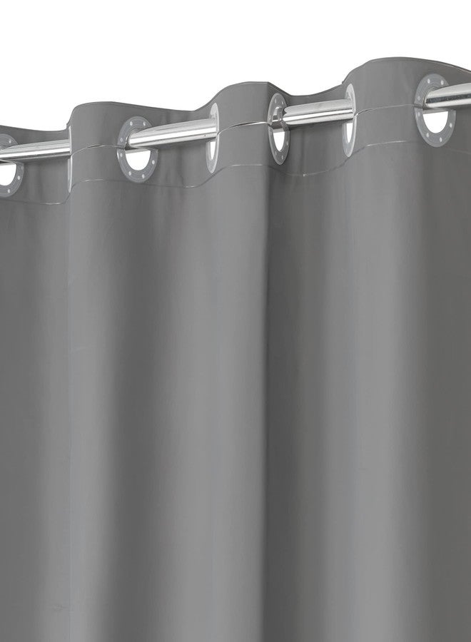 ABLUEN No Hook PEVA Shower Curtain or Liner - 8G Heavy Duty Grey Bathroom Shower Curtain No Hooks Required, Waterproof Plastic & PVC Free, Standard Size 71 x 74, Dark Gray - Image 1