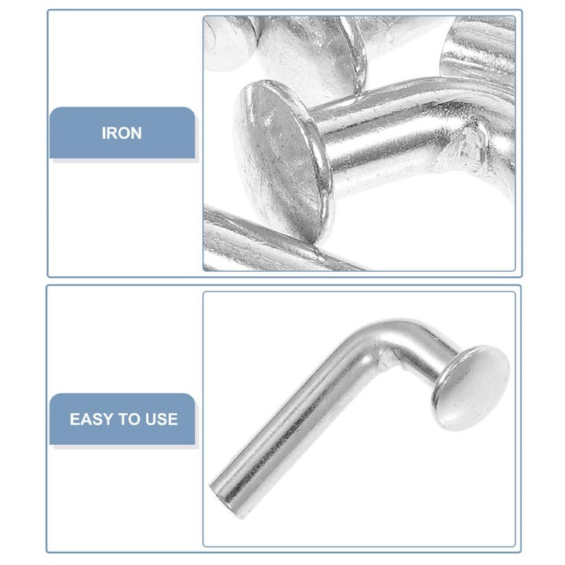 50 Pcs Heavy Duty Pallet Rack Safety Drop Pins 6mm Zinc Plated L Shaped J Bolt Clips for Warehouse Shelving - Image 4