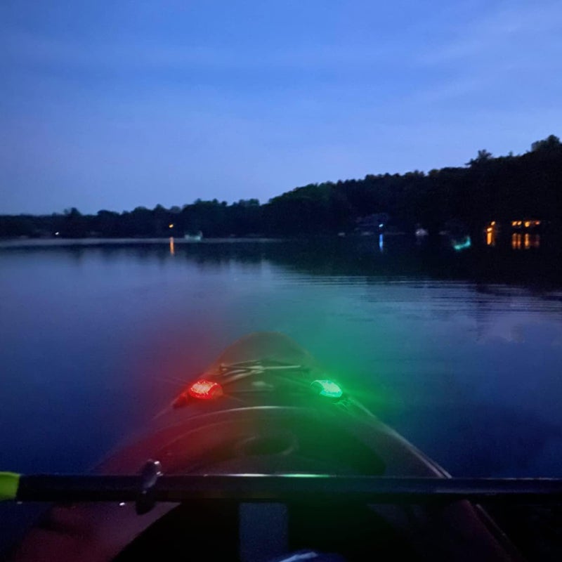 Amzonly 4Pack Kayak Lights with IPX8 Fish-shaped Waterproof Bag, Battery Operated Navigation Lights for Night Kayaking, Clip on for Paddle board, Pontoon Boat, Dinghy, Canoe, Jetski, Kayak Accessories- - Image 2