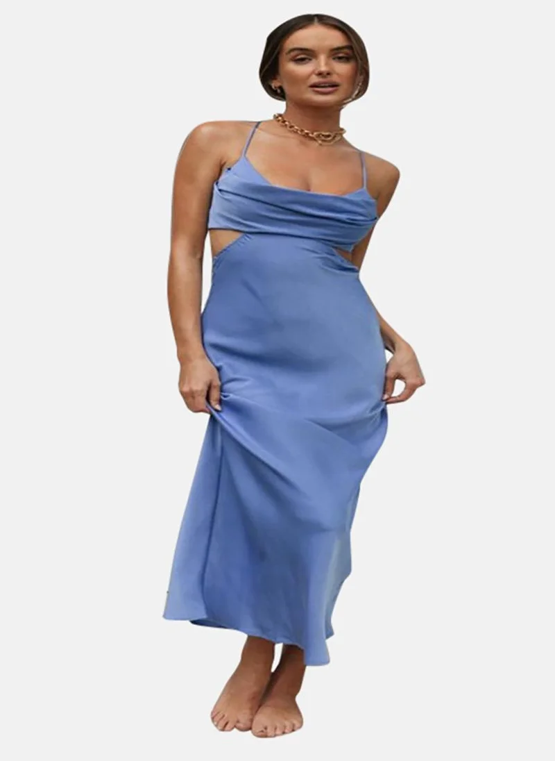 YUNIQEE Satin Cutout Dress
