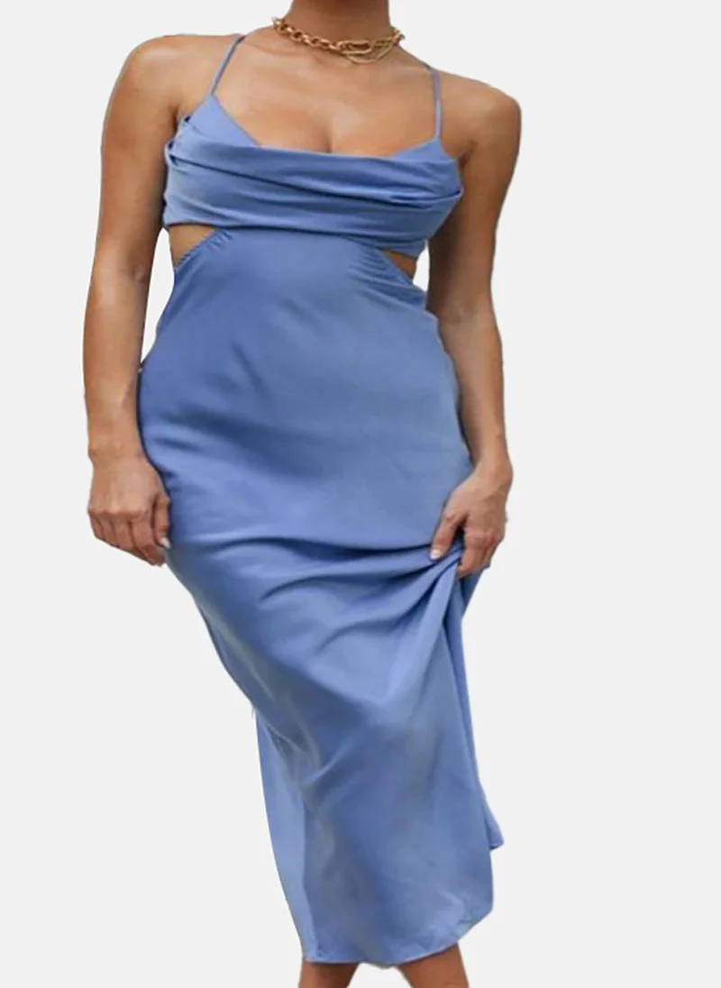 YUNIQEE Satin Cutout Dress
