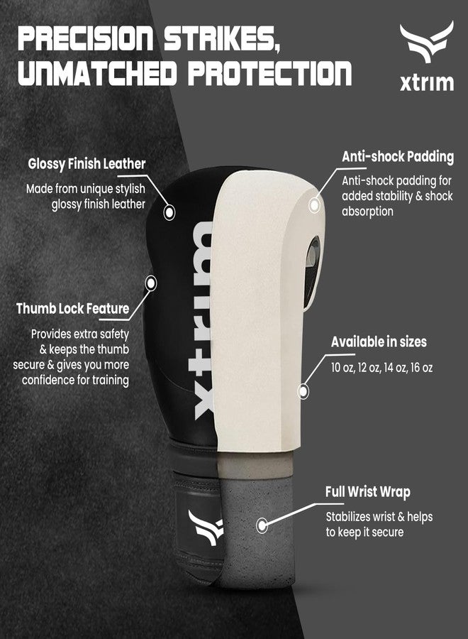 Xtrim Boxing Gloves for Men & Women, 10 Oz, Comes with Easy to Carry Mesh Bag, Fighting & Workout Gloves, Punch, Kick, Slam Sparring & Training Gloves for Heavy Bag Workouts, MMA Sports, PU Leather - Image 2