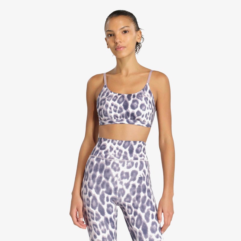 اديداس حمّالة صدر Optime Essentials Workout Leopard Light Support - Image 3