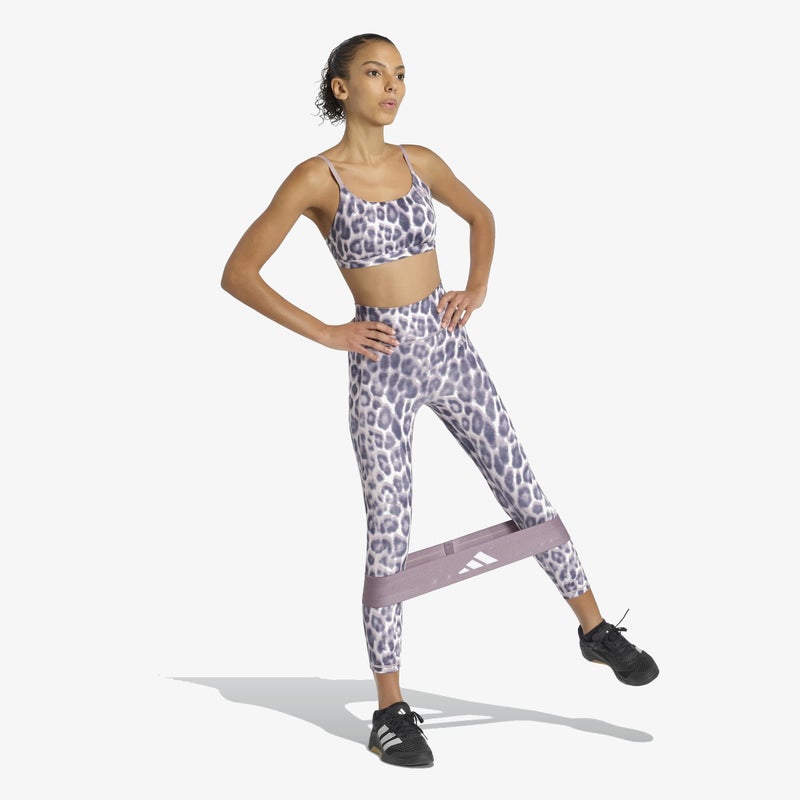 اديداس حمّالة صدر Optime Essentials Workout Leopard Light Support - Image 5