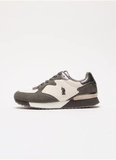 U.S. Polo Assn. Women's Grey & White Low-Top Sneakers - Stylish Accents with Lace-Up Design and Cushioned Sole for Casual Comfort  - Image 2
