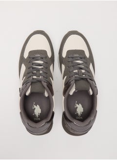 U.S. Polo Assn. Women's Grey & White Low-Top Sneakers - Stylish Accents with Lace-Up Design and Cushioned Sole for Casual Comfort  - Image 3