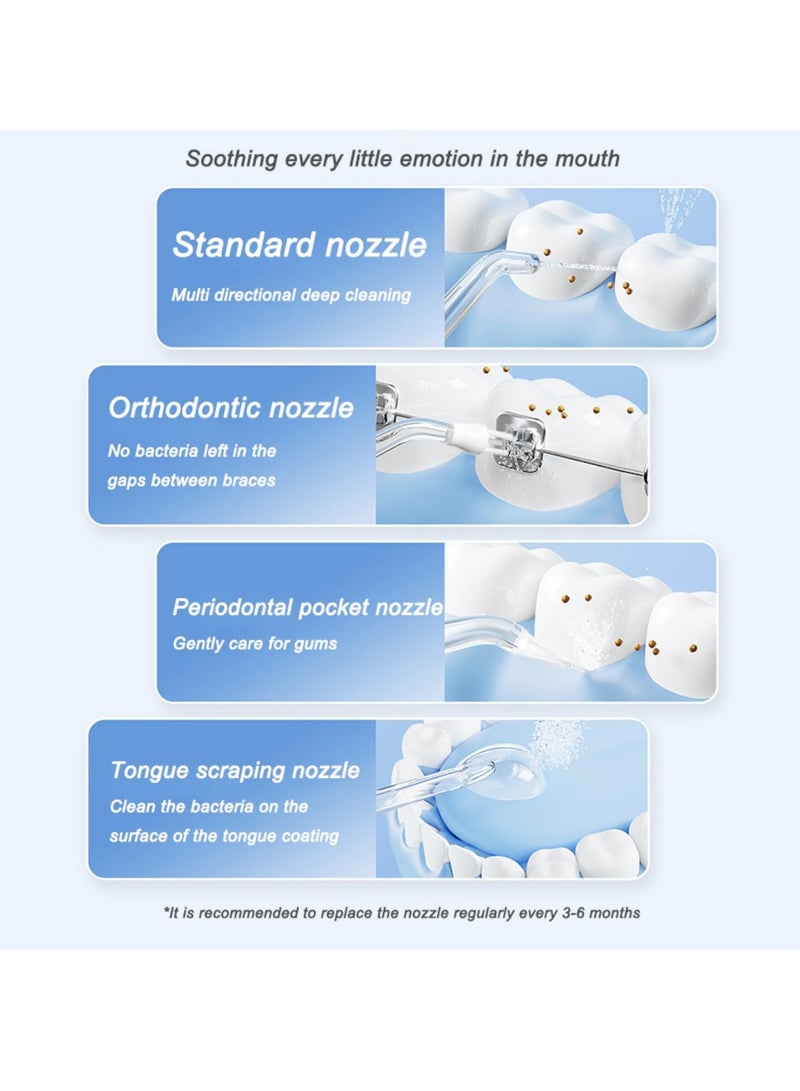 Hihonor Cordless Water Flosser Portable Rechargeable Oral Irrigator with Collapsible Design for Travel. Features 3 Modes and 4 Jets for Customized Teeth Cleaning - Image 4