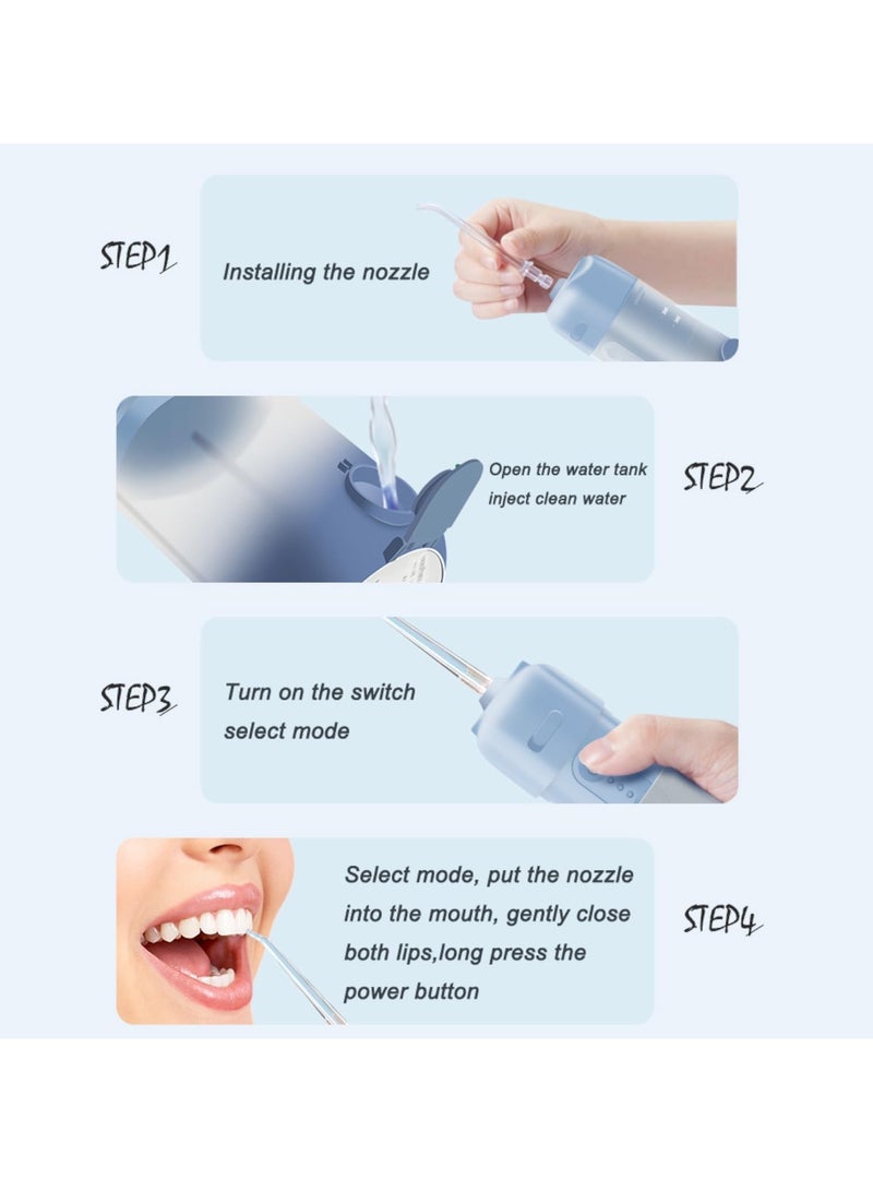 Hihonor Cordless Water Flosser Portable Rechargeable Oral Irrigator with Collapsible Design for Travel. Features 3 Modes and 4 Jets for Customized Teeth Cleaning - Image 5