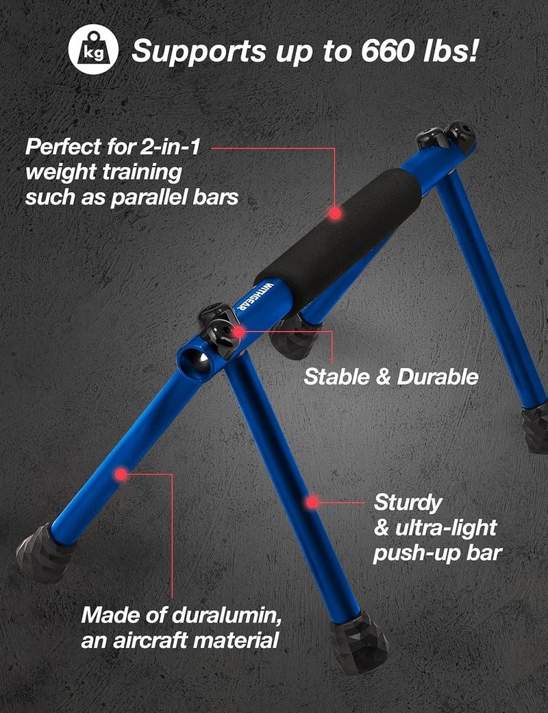 Withgear Push Up Bar – Folding Dip Bar for Home Workout, Lightweight & Portable Strength Training Equipment for Men & Women, Indoor & Outdoor Use (Hawk) - Image 3