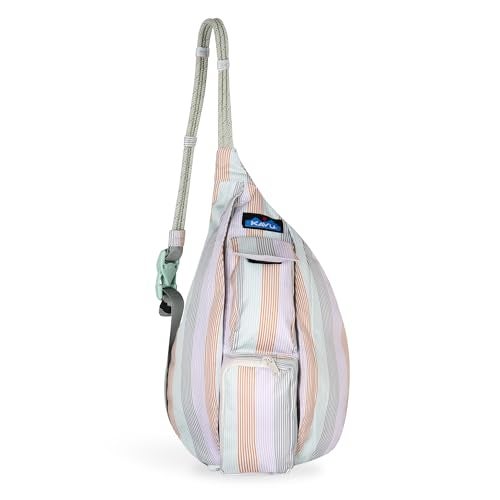 KAVU Mini Rope Sling Pack with Adjustable Rope Shoulder Strap Serene Stripe - Image 1