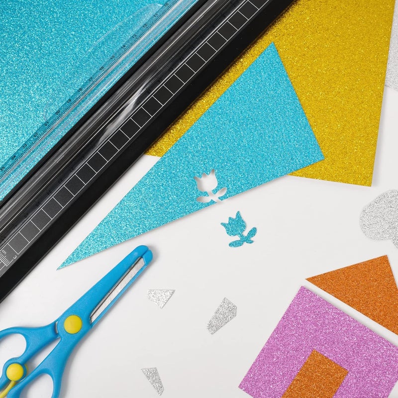 Simetufy Glitter Cardstock Paper, 24 Sheets 12 Colors, Premium Sparkly Paper for Cricut & DIY Projects, A4 Size - Image 5